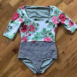Seea Striped & Floral One Piece